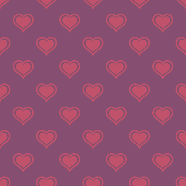 rosa Herzen lieben nahtlose Hintergrundmuster, Valentinstag - Vektor, Bild