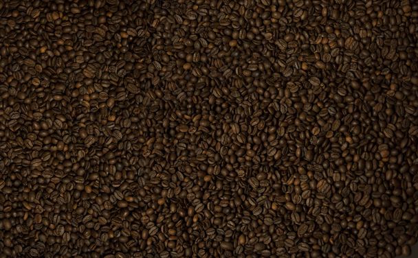 Coffee beans background top view. Close Up. - Φωτογραφία, εικόνα