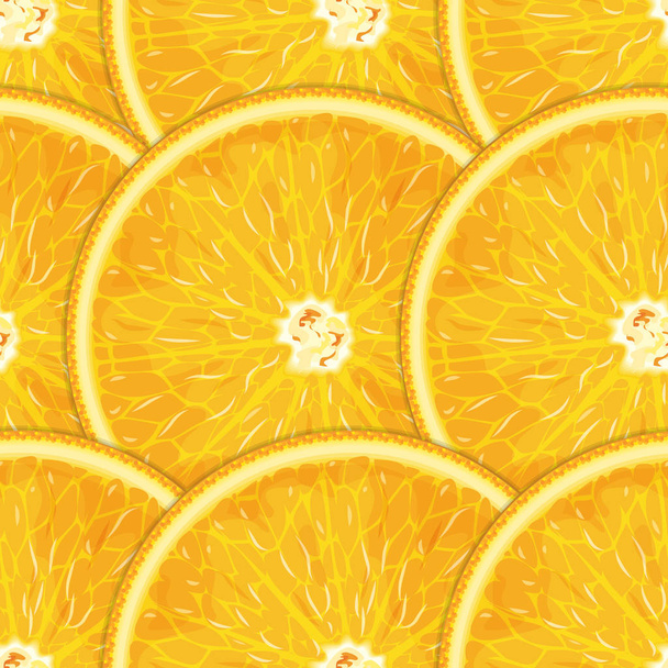 Orange fruits seamless texture - Vector, Image