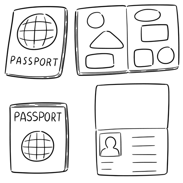 διάνυσμα σύνολο του διαβατηρίου - Διάνυσμα, εικόνα