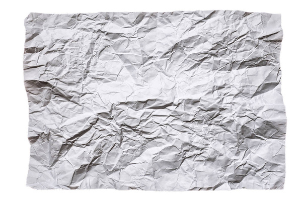 crumpled sheet of paper isolated on white - Photo, Image