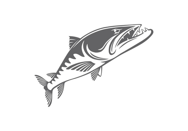 ilustracja wektorowa ryb baracuda obrazu - Wektor, obraz