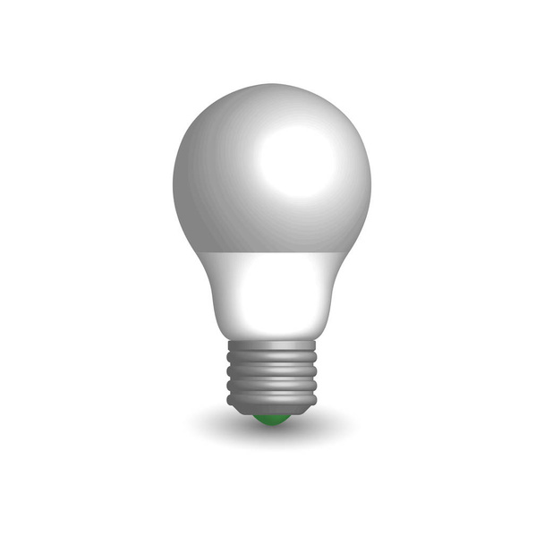 Photo realistinen LED ja energiaa säästävä lamppu. Elementti sähkökomponenttien suunnitteluun. 3D-tyyli, vektorikuvaus. - Vektori, kuva