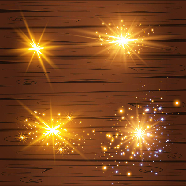 Światła świecą. Ilustracja wektorowa. Boże Narodzenie flash koncepcja. Ilustracja wektorowa promieni świetlnych streszczenie flary. Zestaw gwiazd, światło i blask, promienie i jasność. - Wektor, obraz