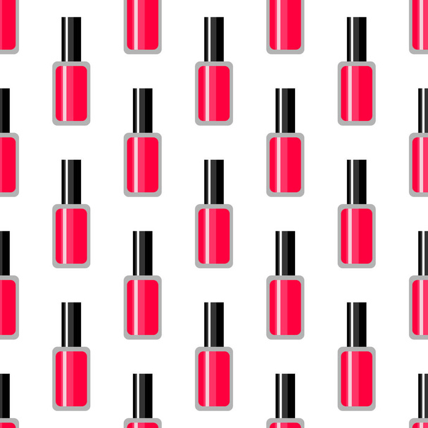 Cosmetic seamless vector pattern. Nail polish texture. Summer neon background. Fashion background with nail polish. - Διάνυσμα, εικόνα