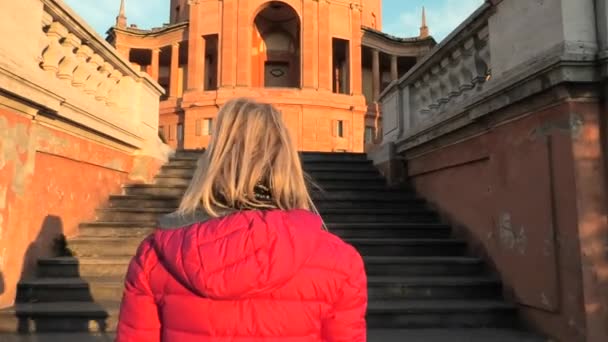 stairway to of San Luca Sanctuary - Footage, Video