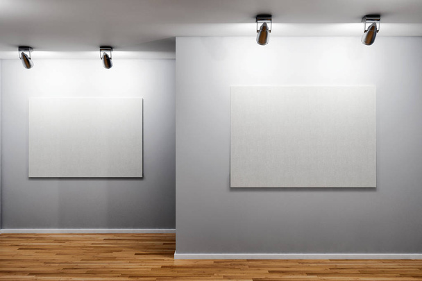 Moderní světlé interiéry s vzorovou plakát snímku obrázek 3d vykreslování computeru obraz - Fotografie, Obrázek