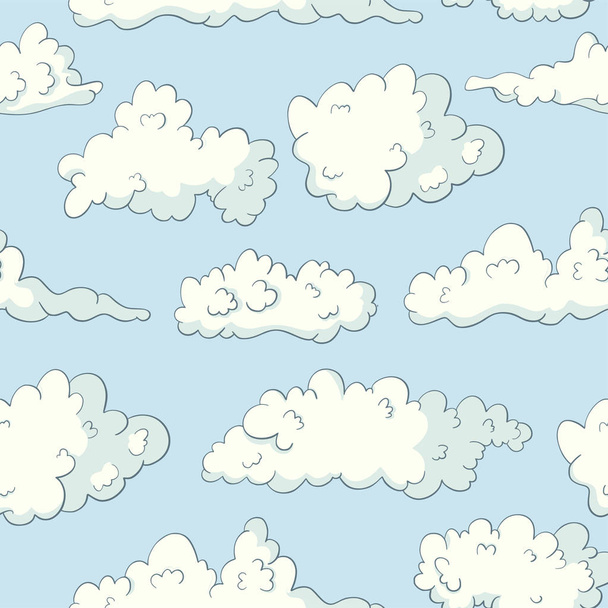 Cloud vector Seamless pattern. - Вектор,изображение