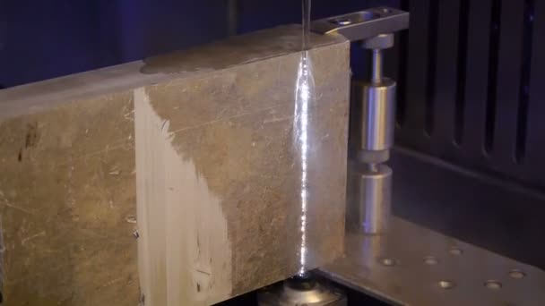 Cutting stone with water jet cutting machine. - Footage, Video