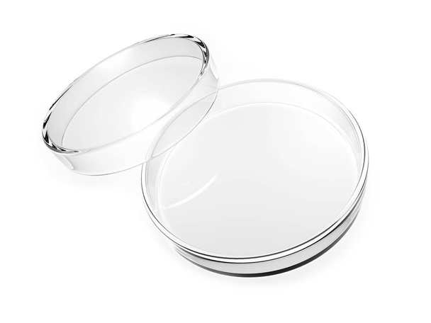 Petri dish isolated on white background. - Photo, Image