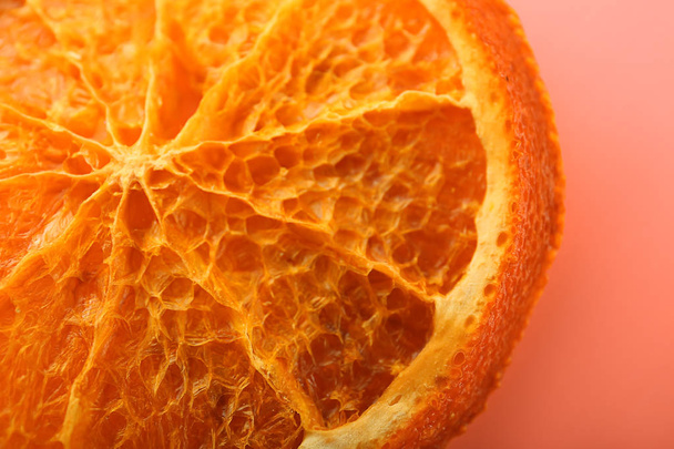 Сушеный оранжевый ломтик, крупный план
 - Фото, изображение
