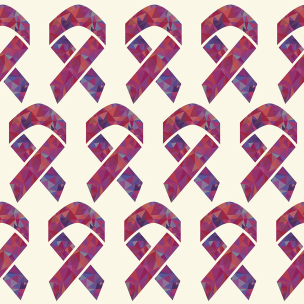 Ruban rouge de sensibilisation au sida motif sans couture
 - Vecteur, image