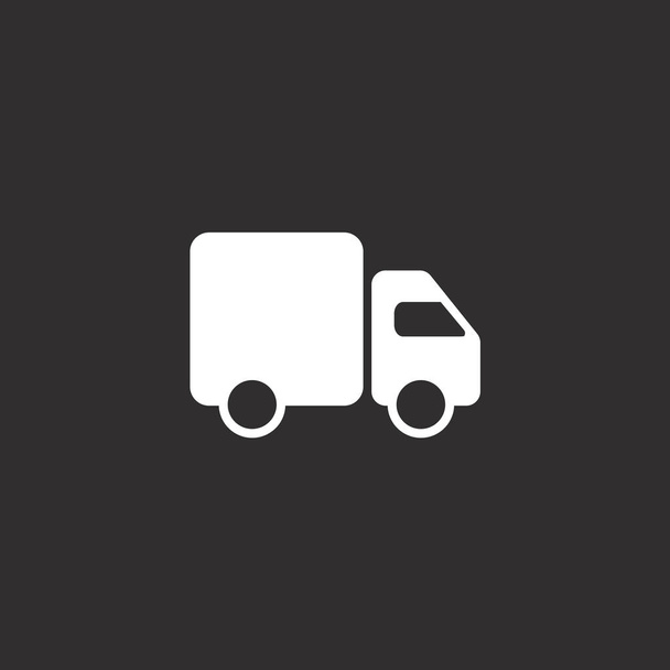 Hızlı sevkiyat teslimat kamyonu. Simgeleri tasarım ayarlayın. Uygulamalar ve Web siteleri için vektör çizim - Vektör, Görsel