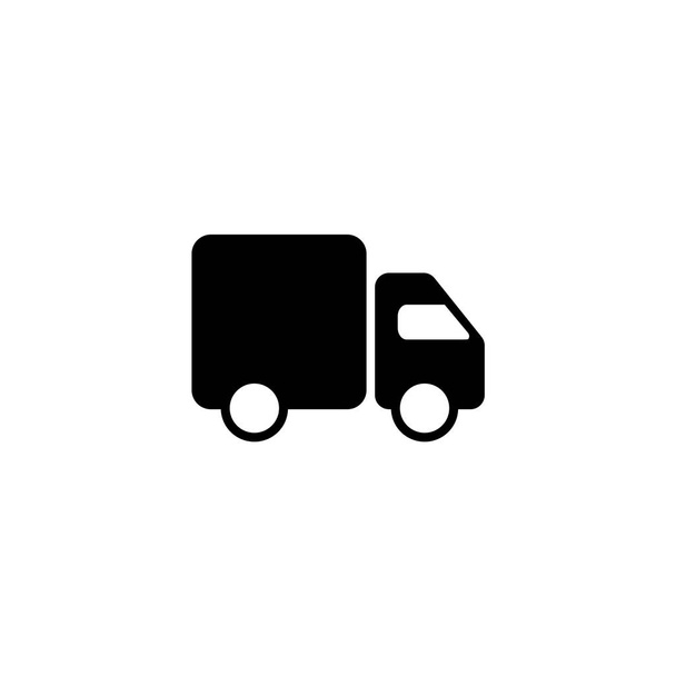 Hızlı sevkiyat teslimat kamyonu. Simgeleri tasarım ayarlayın. Uygulamalar ve Web siteleri için vektör çizim - Vektör, Görsel