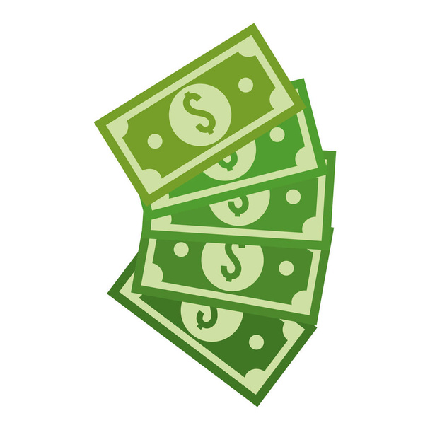 groene Bill Dolar geld, vector illustratie ontwerp - Vector, afbeelding