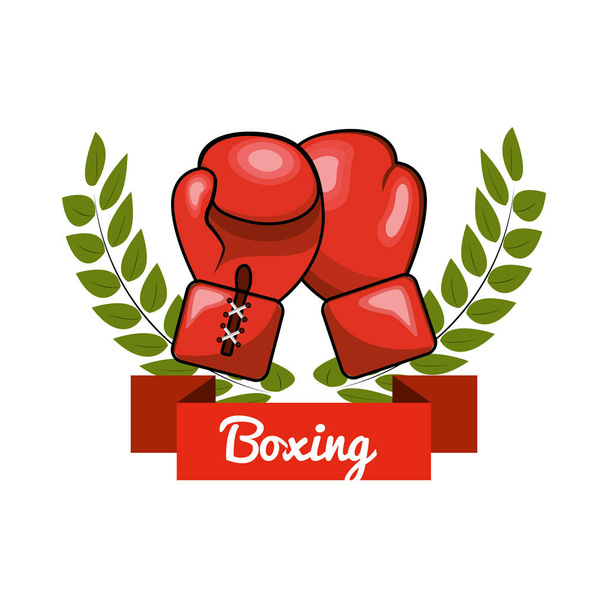 emblem boxing game icon, vector illustration design image - Vector, Image