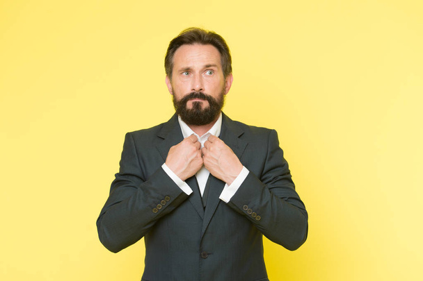 Brutal man with hipster beard. Business fashion and dress code. confident businessman in suit. Businessman. Bearded man. Male formal fashion. Mature. Billionaire. Good deal - Fotoğraf, Görsel