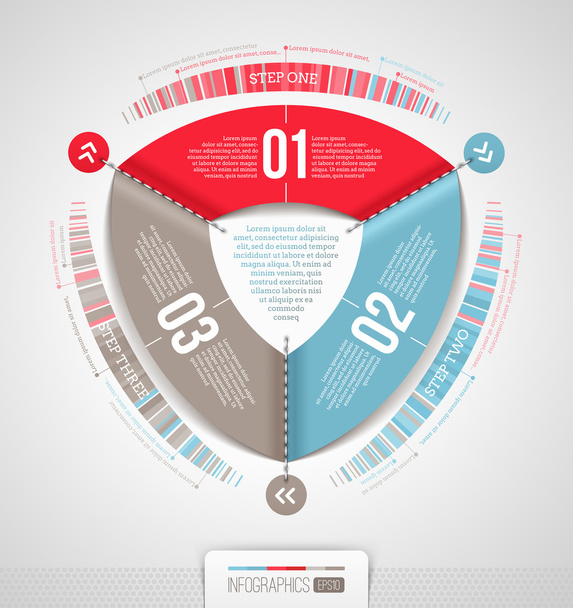 Abstract infographics design with numbered elements - vector illustration - Vektor, obrázek