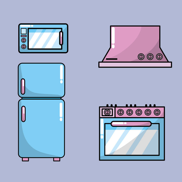 conjunto de utensílios de cozinha e ilustração vetor objeto tradicional
 - Vetor, Imagem
