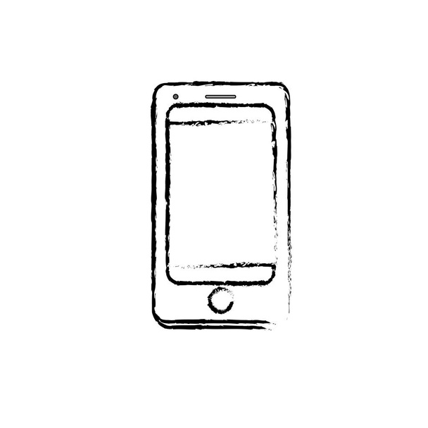 postać technologii smartphone do ilustracji wektorowych komunikacji elektronicznej - Wektor, obraz