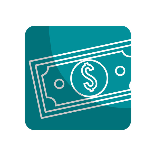 logotype bill dolar money, vector illustration design - Vector, Image