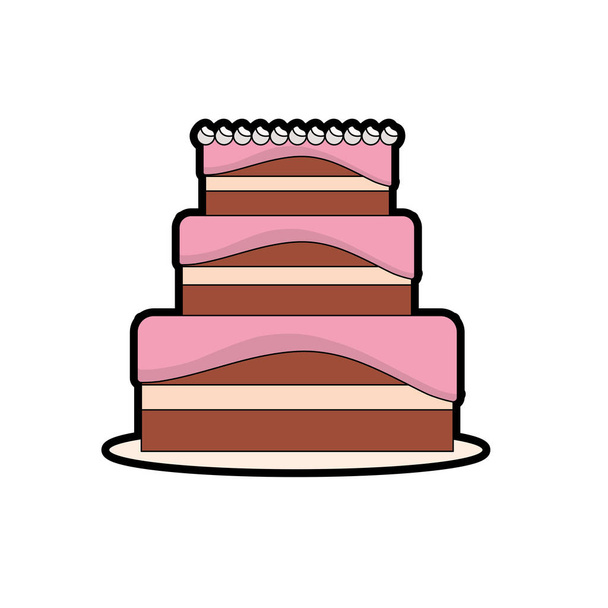 νόστιμα κέικ για να γιορτάσουν την ξεχωριστή ημέρα εικονογράφηση διάνυσμα - Διάνυσμα, εικόνα