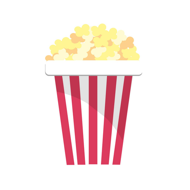 heerlijke en zoute popcorn te eten in de bioscoop, vectorillustratie - Vector, afbeelding