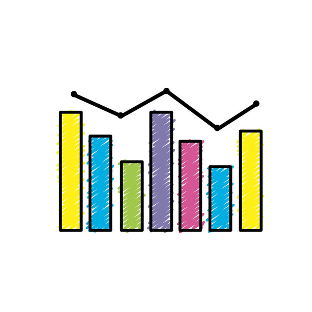 flecha con ilustración de vectores de presentación de barra de diagrama estadístico
 - Vector, Imagen