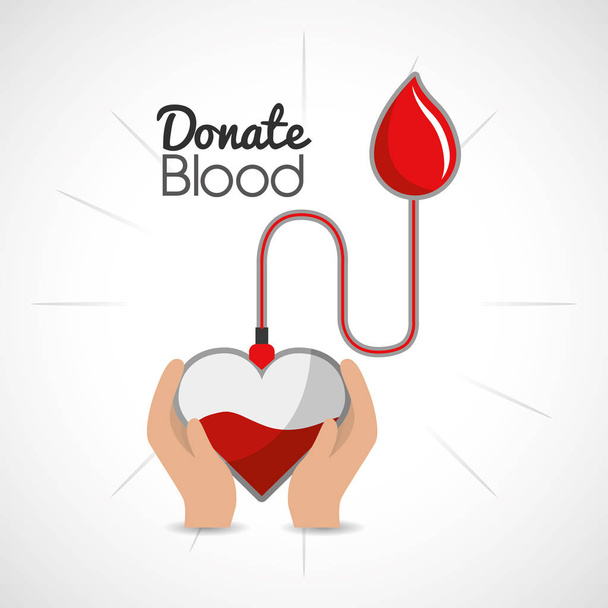 krevní dárcovství kampaň obrázek ikony, vektorová ilustrace design - Vektor, obrázek