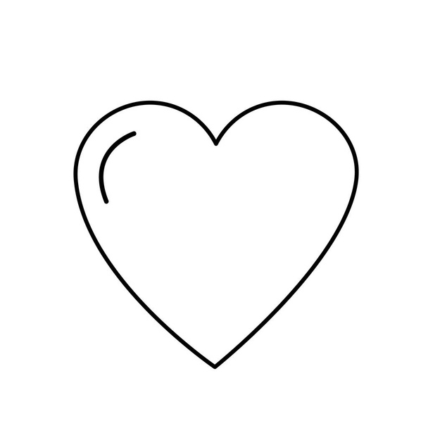 lijn mooi hart en symbool van de liefde zich verwaardigen, vector illustratie - Vector, afbeelding