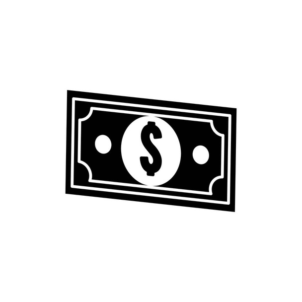 σιλουέτα νομοσχέδιο δολάριο χρήματα, σχεδιασμό εικονογράφηση διάνυσμα - Διάνυσμα, εικόνα