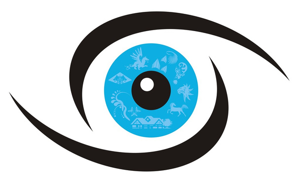 oog-symbool - Vector, afbeelding