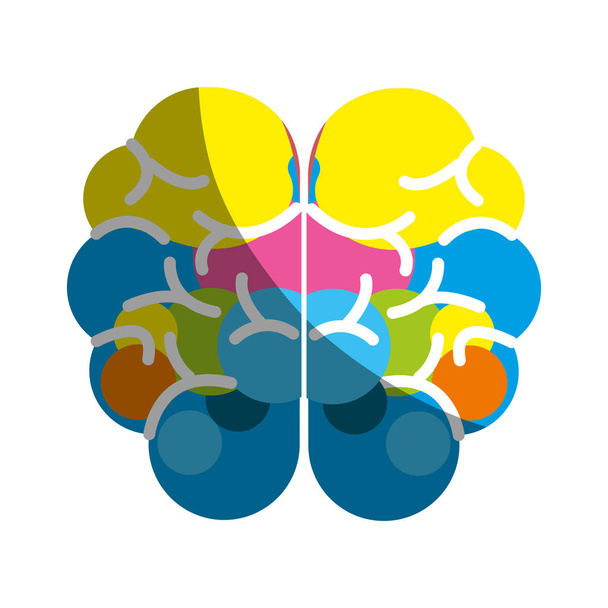 икона психического здоровья мозга, векторная иллюстрация
 - Вектор,изображение