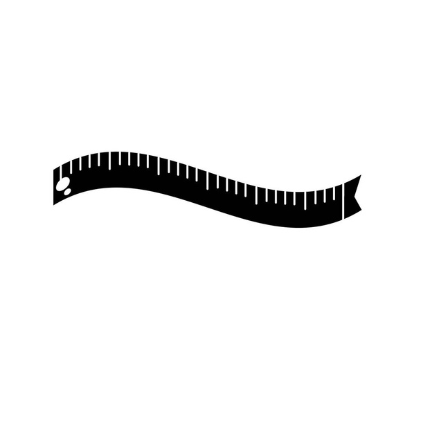 kontur miernik pomiaru wielkości ciała ilustracja wektorowa - Wektor, obraz