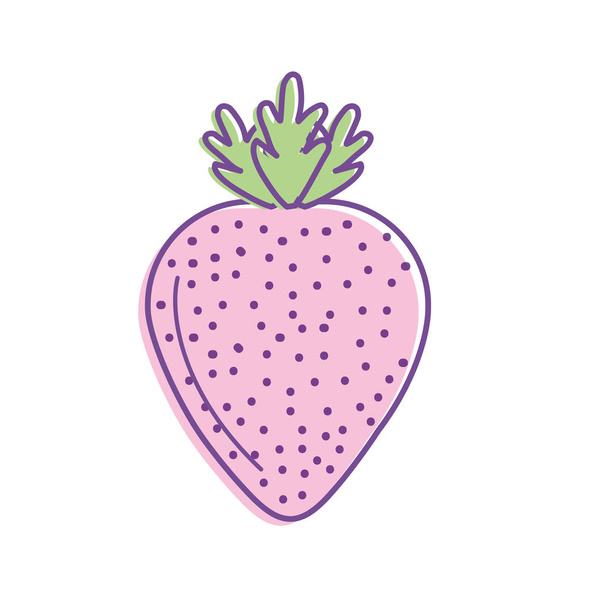 delicious and healthy strawberry fruit vector illustration - Вектор, зображення