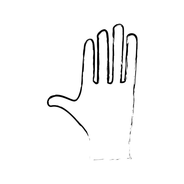 рисунок симпатичной человеческой руки со всеми пальцами, векторная иллюстрация
 - Вектор,изображение