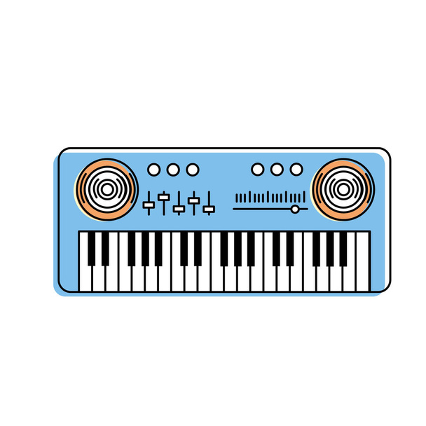 πιάνο μουσικό όργανο για να παίξει μουσική εικονογράφηση διάνυσμα - Διάνυσμα, εικόνα