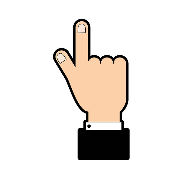main d'homme d'affaires avec illustration vectorielle doigt et ongles
 - Vecteur, image