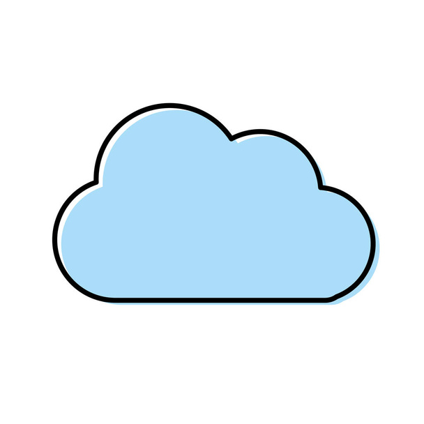 Ωραίο σύννεφο σχεδιασμό πάνω εικονογράφηση διανυσματικά λευκό φόντο - Διάνυσμα, εικόνα