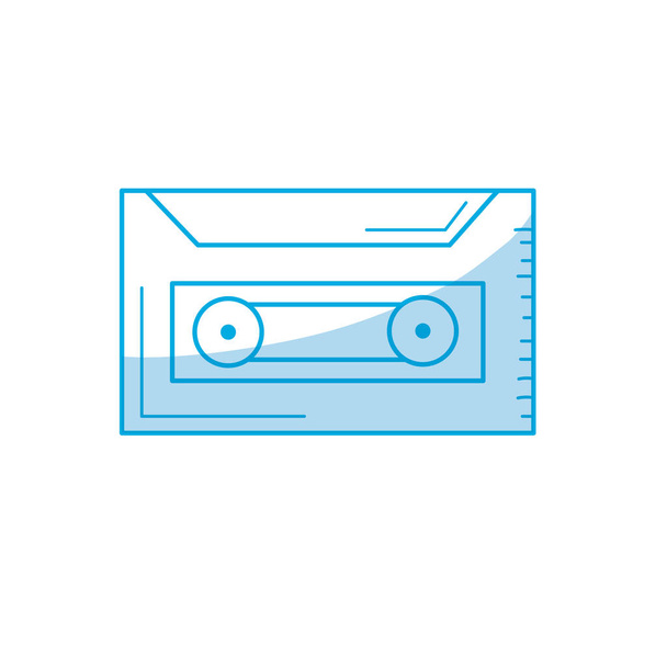 Silhouette Cassette zum Hören und Abspielen von Musik Vektor Illustration - Vektor, Bild