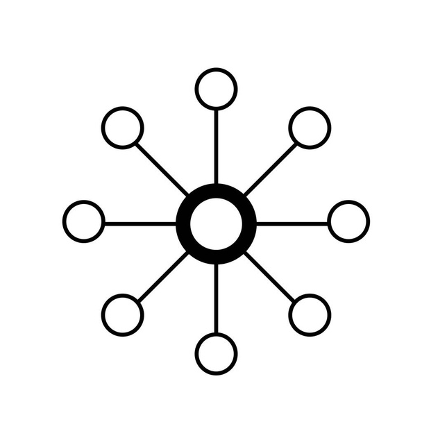 technologie de données de circuit de ligne à l'illustration vectorielle de serveur central
 - Vecteur, image