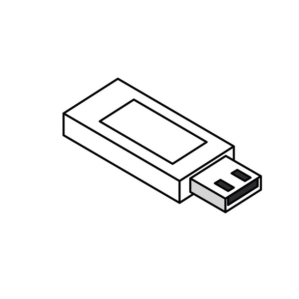 рядок даних USB пам'яті для збереження документів Векторні ілюстрації
 - Вектор, зображення