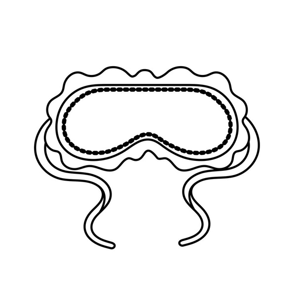 лінія окуляри для сну доступ до комфортної релаксації Векторні ілюстрації
 - Вектор, зображення