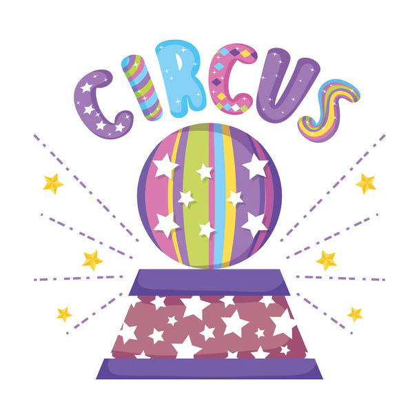 Circus podium met plastic ballon vector illustratie ontwerp - Vector, afbeelding