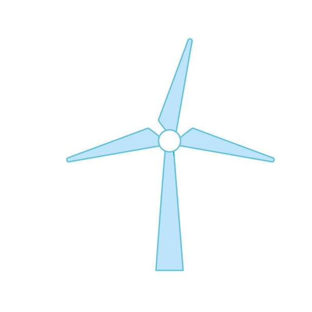 Windkraft-Technologie zum Umweltschutz-Vektorbild - Vektor, Bild