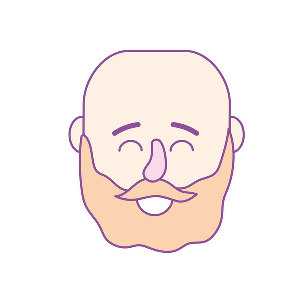 cabeça de homem avatar com desenho de penteado ilustração vetorial
 - Vetor, Imagem