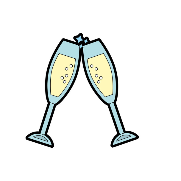 bicchiere di vino per celebrare il giorno importante illustrazione vettoriale
 - Vettoriali, immagini