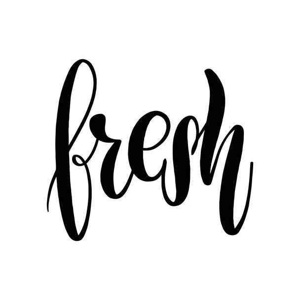 Fresh lettering greeting card. Typographic - Vector, Imagen
