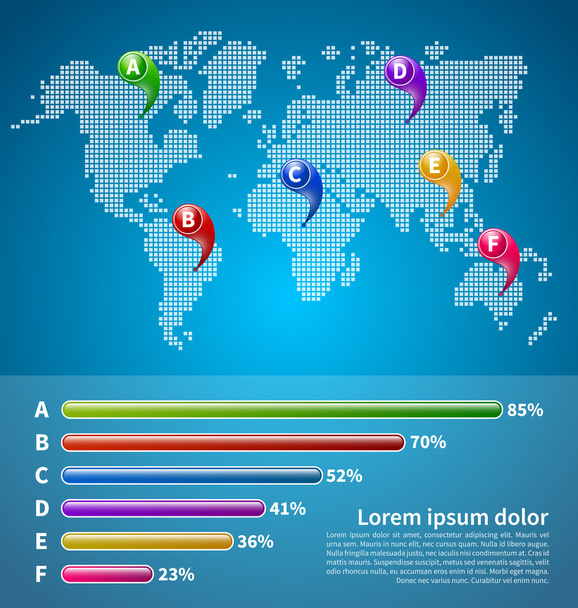 World infographic - Vektor, obrázek