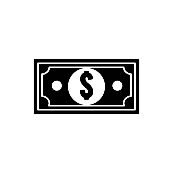 silhouet bill dollar geld, vector illustratie ontwerp - Vector, afbeelding